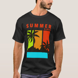 Summer Vibes Fresh Beach Palm Trees Surf Geweldige T-shirt
