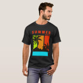 Summer Vibes Fresh Beach Palm Trees Surf Geweldige T-shirt (Voorkant volledig)