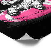 Summer Vibes Funny Highland Koe Zwembad Float Beac Poster (Hoek)