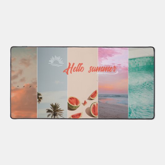 Summer Vibes: Gepersonaliseerde Desk Mat voor een  (Voorkant)