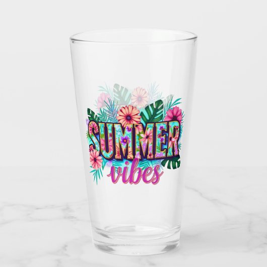 Summer Vibes Glas (Achterkant)