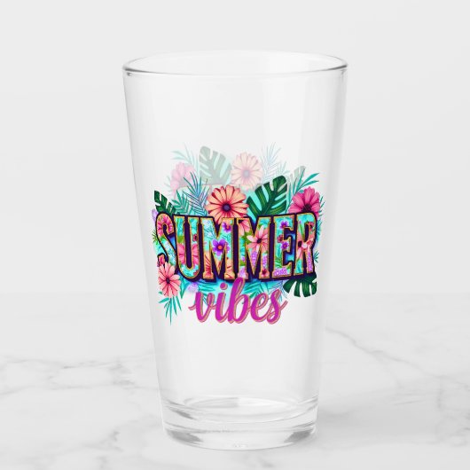Summer Vibes Glas (Voorkant)