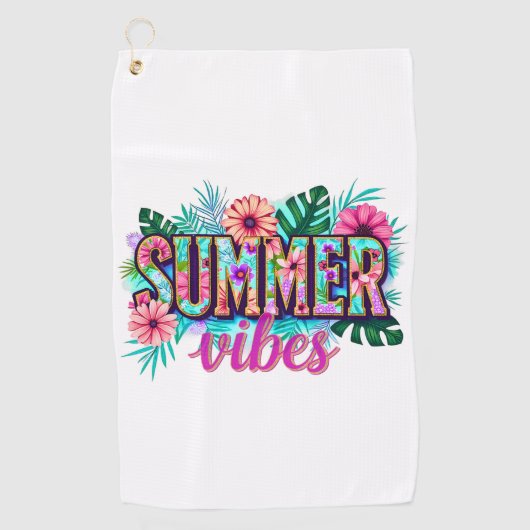 Summer Vibes Golfhanddoek (Voorkant)