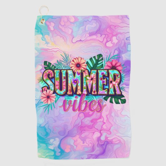 Summer Vibes Golfhanddoek (Voorkant)