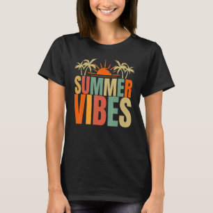 Summer Vibes Hallo Summer Vacation Family Beach Ti T-shirt