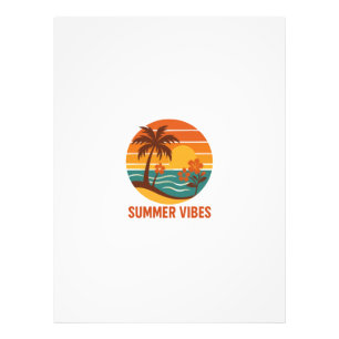 Summer Vibes - helder, tropisch en leuk ontwerp Foto Afdruk