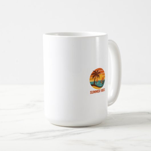 Summer Vibes - helder, tropisch en leuk ontwerp Koffiemok (Voorkant rechts)