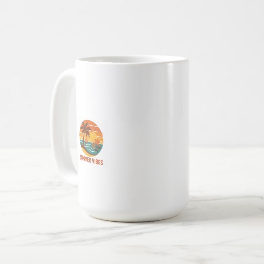 Summer Vibes - helder, tropisch en leuk ontwerp Koffiemok (Voorkant links)