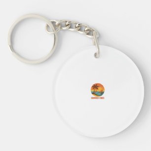 Summer Vibes - helder, tropisch en leuk ontwerp Sleutelhanger