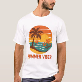 Summer Vibes - helder, tropisch en leuk ontwerp T-shirt