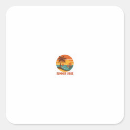 Summer Vibes - helder, tropisch en leuk ontwerp Vierkante Sticker