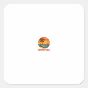 Summer Vibes - helder, tropisch en leuk ontwerp Vierkante Sticker
