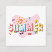 Summer Vibes Informatiekaartje (Achterkant)
