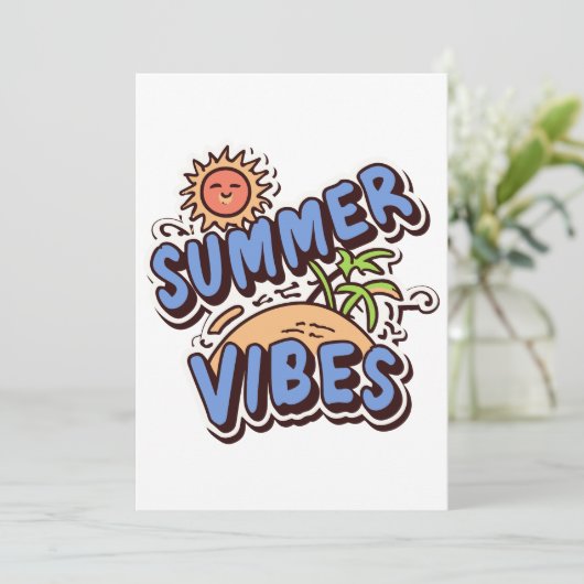 Summer Vibes Kaart (Staand voorkant)