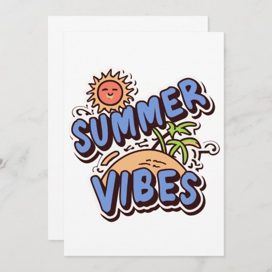 Summer Vibes Kaart (Voorkant / Achterkant)
