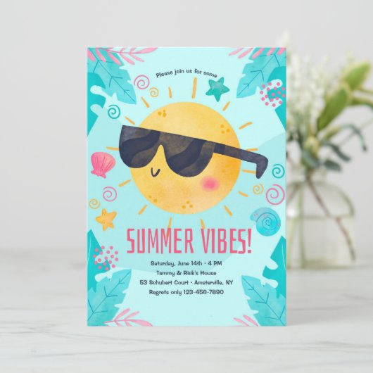 Summer Vibes Kaart (Staand voorkant)