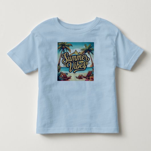 Summer Vibes Kinder Shirts (Voorkant)