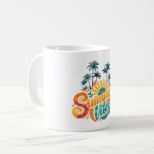 Summer vibes koffiemok (Voorkant links)