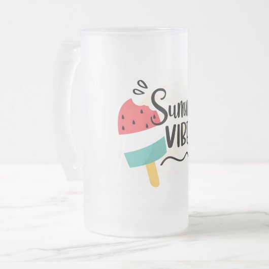 Summer Vibes Matglas Bierpul (Voorkant links)