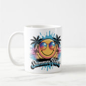 Summer Vibes Mok Neon Smiley Face, Kleurrijk ontwe (Links)