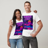 Summer Vibes Neon Beach Retro T-shirt (Unisex)