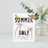 Summer Vibes only Beach Briefkaart (Staand voorkant)