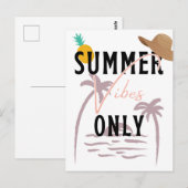 Summer Vibes only Beach Briefkaart (Voorkant / Achterkant)
