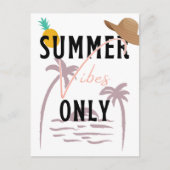 Summer Vibes only Beach Briefkaart (Voorkant)