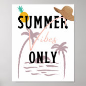 Summer Vibes only Beach Poster (Voorkant)