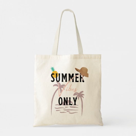 Summer Vibes only Beach Tote Bag (Achterkant)