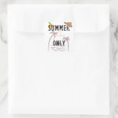 Summer Vibes only Beach Vierkante Sticker (Tas)