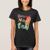 Summer Vibes only Summer Fruit Ice Cream Melon Lem T-shirt (Voorkant)