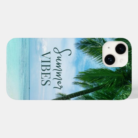Summer Vibes Palm Tree Beach Relaxing Ocean Case-Mate iPhone Case (Achterkant (horizontaal))