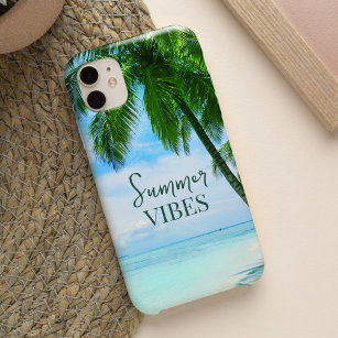 Summer Vibes Palm Tree Beach Relaxing Ocean Case-Mate iPhone 14 Hoesje