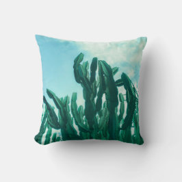 Summer Vibes Palm Tree Cactus Bleek Green Kussen
