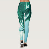 Summer Vibes Palm Tree Cactus Bleek Green Leggings (Achterkant)
