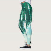 Summer Vibes Palm Tree Cactus Bleek Green Leggings (Links)