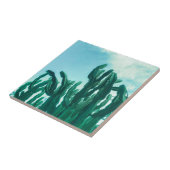 Summer Vibes Palm Tree Cactus Bleek Green Tegeltje (Zijkant)
