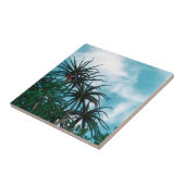 Summer Vibes Palm Tree Cactus Bleek Green Tegeltje (Zijkant)