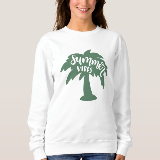 Summer Vibes Palm Tree Sun Beach Summer Trui (Voorkant)
