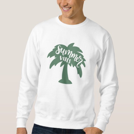 Summer Vibes Palm Tree Sun Beach Summer Trui (Voorkant)
