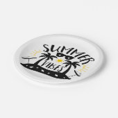 Summer Vibes Palm Trees Beach Wedding Party Papieren Bordje (Gekanteld)