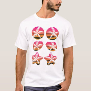 Summer Vibes Palm Trees Retro Sunbril Tropical T-shirt