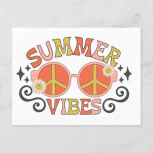 Summer Vibes Peace - zonnebril Briefkaart