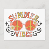 Summer Vibes Peace - zonnebril Briefkaart (Voorkant)