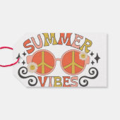 Summer Vibes Peace - zonnebril Cadeaulabel (Achterkant Horizontaal)
