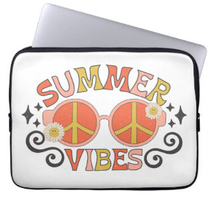 Summer Vibes Peace - zonnebril Laptop Sleeve