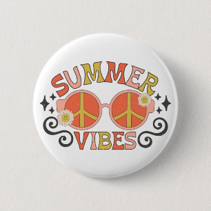 Summer Vibes Peace - zonnebril Ronde Button 5,7 Cm
