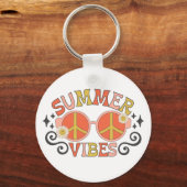Summer Vibes Peace - zonnebril Sleutelhanger (Voorkant)