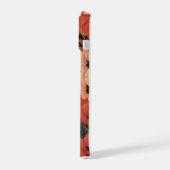 Summer Vibes Personalized Cute Floral Black Cat iPhone 15 Case (Linkerkant)